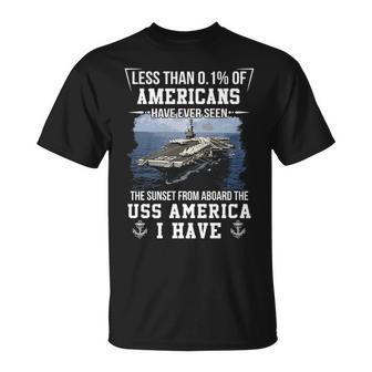 Uss America Cv 66 Cva 66 Sunset T-Shirt | Mazezy