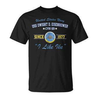 Uss Dwight D Eisenhower Cvn69 Aircraft Carrier T-Shirt - Monsterry