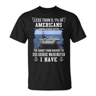 Uss George Washington Cvn 73 Sunset T-Shirt | Mazezy CA