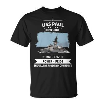 Uss Paul Ff 1080 De T-Shirt | Mazezy