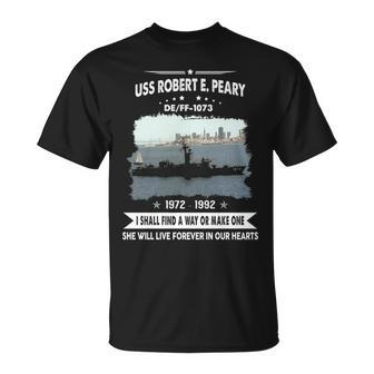 Uss Robert E Peary Ff 1073 De T-Shirt | Mazezy