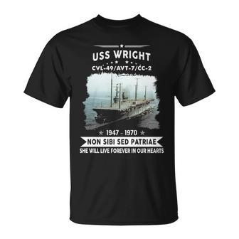 Uss Wright Avt 7 Cc T-Shirt | Mazezy