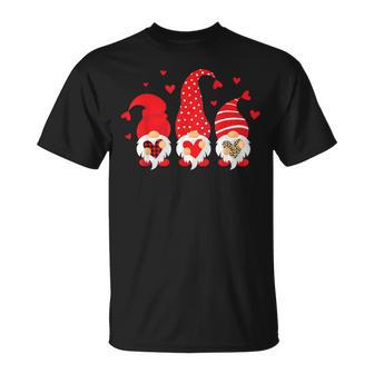 Valentine Gnomes Holding Heart Leopard Happy Valentine Girls T-Shirt - Monsterry UK