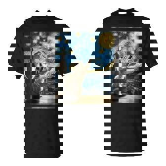 Van Gogh Starry Night Style Artistic Ragdoll Cat T-Shirt - Thegiftio