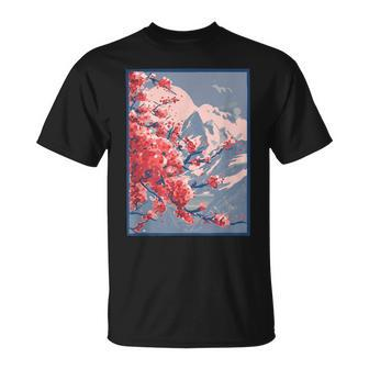 Vaporwave Aesthetic Japanese Cherry Blossom T-Shirt - Thegiftio UK