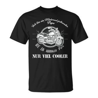 Vatertag Biker Papa Ich Bin Ein Motorrad Fahrender Papa T-Shirt - Geschenkecke