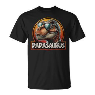 Vatertag Lustiger Papasaurus T Rex Dinosaurier Papa Familie T-Shirt - Geschenkecke