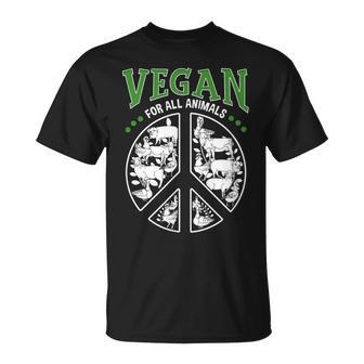 Vegan For All Animals And Peace Love Equality And Hope T-Shirt - Monsterry AU