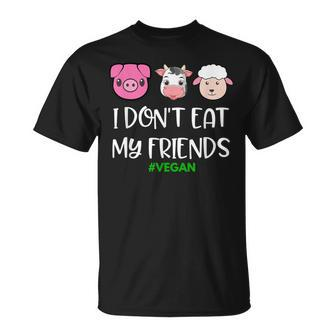 Vegan Lover T I Don't Eat My Friends Animal T-Shirt - Monsterry DE