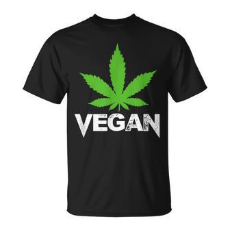 Vegan Marijuana Cannabis Weed Smoker Vegetarian T-Shirt - Monsterry UK