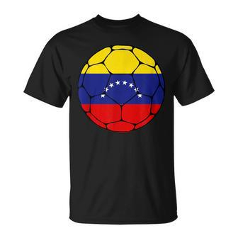 Venezuela Soccer Ball Flag Jersey Futbol Venezuela Football T-Shirt - Monsterry DE