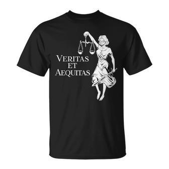 Veritas Et Aequitas Goddess Lady Justice T-Shirt - Monsterry CA