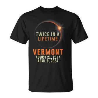 Vermont Total Solar Eclipse 2024 Twice In A Lifetime T-Shirt - Monsterry CA