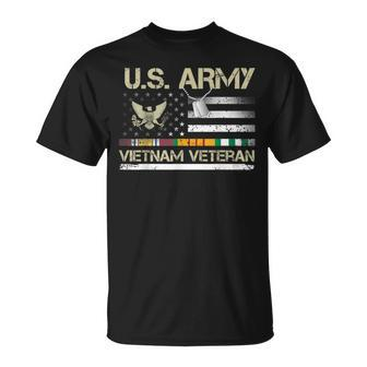 Veteran American Flag Us Army Vietnam Veteran T-Shirt - Monsterry