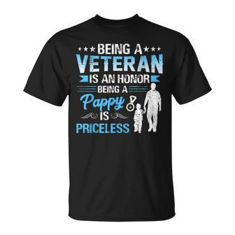 Being A Veteran Is An Honor Being A Pappy Is Priceles T-Shirt - Monsterry AU