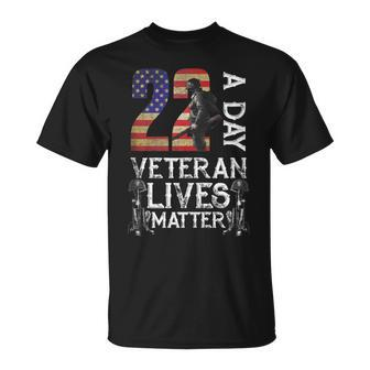 Veteran Matter Suicide Awareness Veteran 22 Day Usa Flag T-Shirt - Monsterry AU
