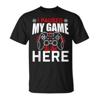Video-Spiel Pausiert Gaming & Gamer Geschenk T-Shirt - Seseable