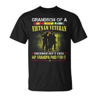 Vietnam Veteran Grandson My Grandpa Paid For It T-Shirt - Monsterry DE