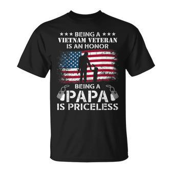 Being Vietnam Veteran Is An Honor Papa Is Priceless T-Shirt - Monsterry UK