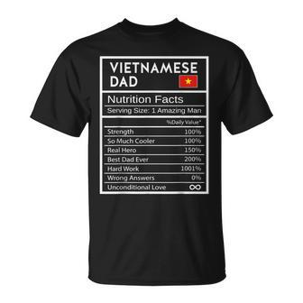 Vietnamese Dad Nutrition Facts National Pride For Dad T-Shirt - Monsterry