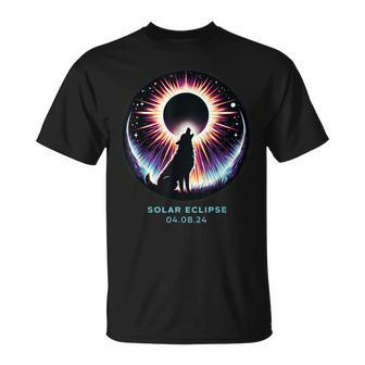 View Totality April 8 2024 Astronomy Dog Howls Solar Eclipse T-Shirt | Mazezy CA
