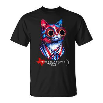 View Totality April 8 2024 Cat Lover Texas Solar Eclipse T-Shirt | Mazezy