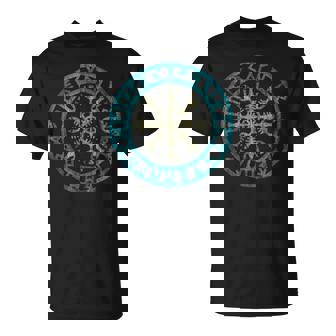Viking Symbol Aegishjalmur Nordic Celtic Odin Helmet Of Awe T-Shirt - Monsterry