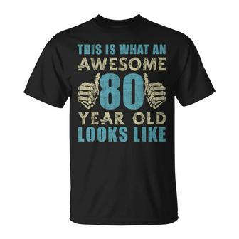 Vintage 1941 80Th Birthday For 80 Year Old T-Shirt - Thegiftio UK
