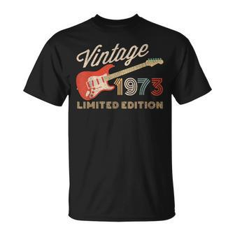 Vintage 1973 Limited Edition Guitar Year Of Birth Birthday T-Shirt - Monsterry DE