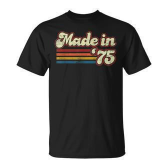 Vintage 1975 46Th Birthday Made In 1975 Born In 1975 T-Shirt - Monsterry AU