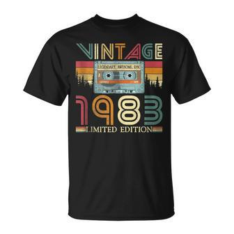 Vintage 1983 Cassette Tape 40 Year Old 40Th Birthday T-Shirt - Monsterry DE
