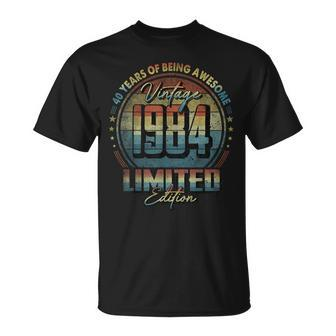Vintage 1984 Limited Edition 40 Year Old 40Th Birthday T-Shirt | Mazezy