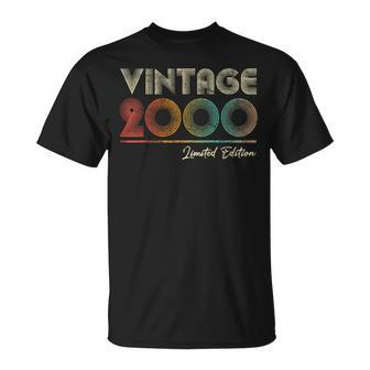Vintage 2000 24 Year Old 24Th Birthday For Women T-Shirt - Seseable