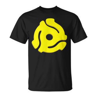 Vintage 45 Rpm Record Adapter Turntable Yellow Equipment T-Shirt - Monsterry AU