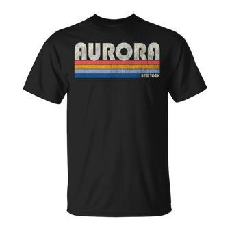 Vintage 70S 80S Style Aurora Ny T-Shirt - Monsterry DE