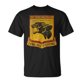 Vintage 761St Tank Battalion Black Panthers V03 T-Shirt - Monsterry