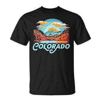 Vintage 80'S Colorado Maroon Bells Retro Mountains Graphic T-Shirt - Monsterry DE