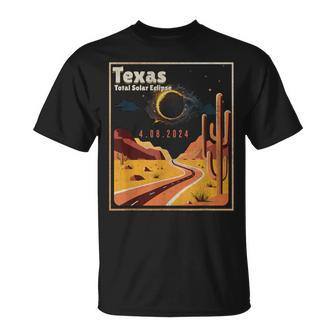 Vintage America Totality Texas Total Solar Eclipse 40824 T-Shirt | Mazezy AU