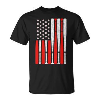 Vintage American Flag Baseball Dad Men Boy Kids 4Th Of July T-Shirt - Monsterry UK