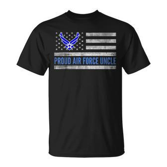 Vintage American Flag Proud Air Force Uncle Veteran Day T-Shirt - Monsterry DE