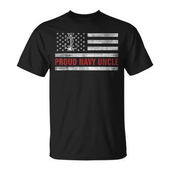 Vintage American Flag Proud Navy Uncle Veteran Day T-Shirt - Monsterry DE