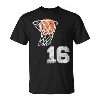 Vintage Basketball Jersey Number 16 Player Number T-Shirt - Monsterry