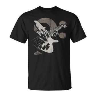 Vintage Bass Guitar Clef For Bassist Player T-Shirt - Monsterry UK