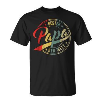 Vintage “Bester Papa Der Welt” Retro Father's Day T-Shirt - Geschenkecke