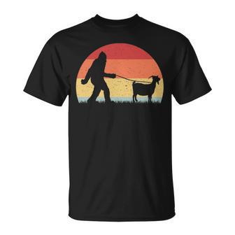 Vintage Bigfoot Walking Goat Sasquatch T-Shirt | Mazezy