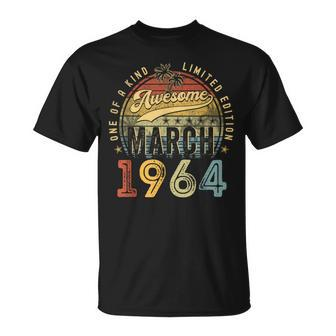 Vintage Birthday March 1964 60 Years Old 60Th Women T-Shirt - Thegiftio UK