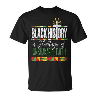 Vintage Black History A Heritage Of Unshakable Faith Bhm T-Shirt - Monsterry