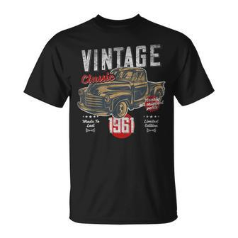 Vintage Born 1961 Birthday Classic Retro Pick-Up T-Shirt - Monsterry
