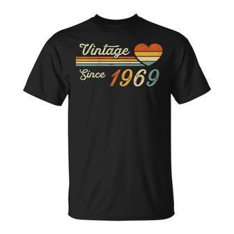 Vintage Born In 1969 Birthday Ladies T-Shirt - Thegiftio UK