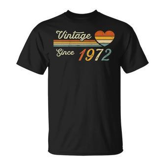 Vintage Born In 1972 Birthday Ladies T-Shirt - Thegiftio UK
